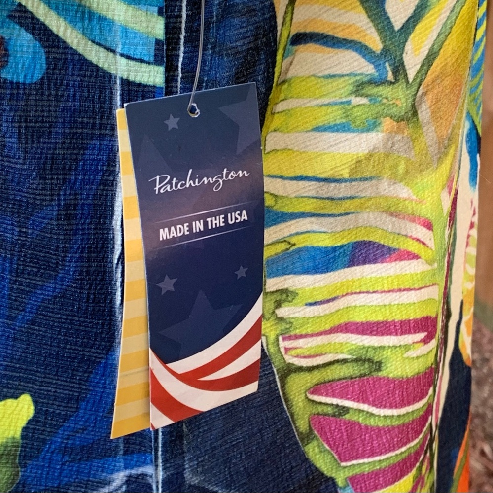 Patchington Cap Sleeve Ruffle Print Dress | L | Leafy Luau NEW!! - Picture 7 of 7